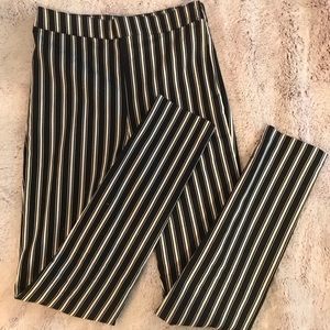 Trendy striped pants
